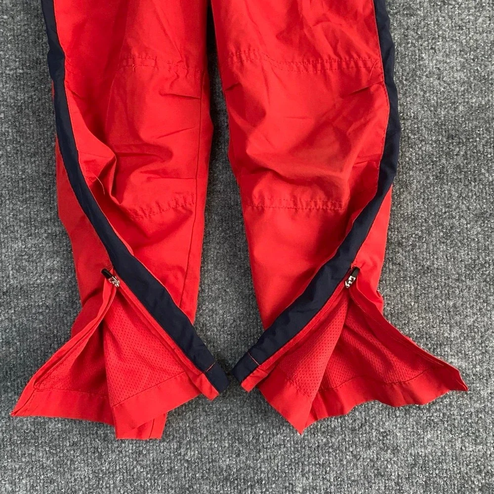 OSHKOSH B'GOSH KIDS RED PANTS BLUE PANEL SIDE STRIPES OUTDOOR GORPCORE